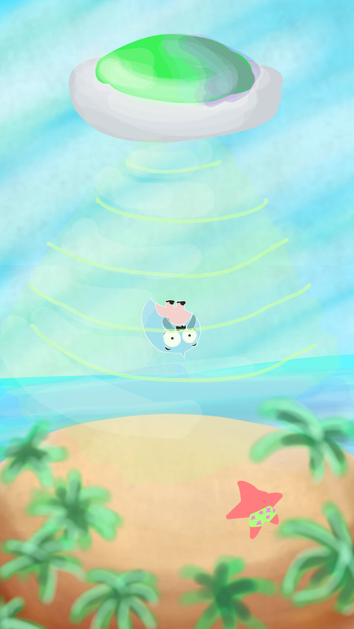 Oh no otto being abducted by aliens!!!! But at leases he's off the island :D #sonysketch #otto #freeotto #ottochallenge #HelpOtto #miniChallenge