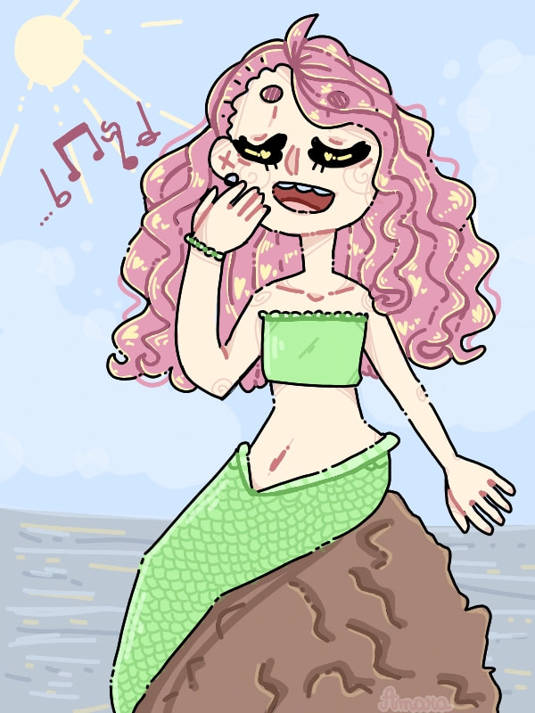 Edit:How? 400 likes? Thanks! I love ya! It's not Friday but still putting this #fridayswithsketch   Ya know, I'm pretty proud of this drawing. And it all be a pleasure to be featured. Plus it's 100% sketch! #MerMay  #sketch  #mermaid  #sing #myart  #amara