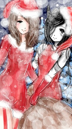 ❤🎅Me (My Oc Aya is me in real lifeXD) and my favorite Oc Noita (after such a long time, I decided to give her name XD.Her new name is inspired of magical song entitled "Noita" by great band Indica) #imsanta#dailydecember#snow #LOwlOc
