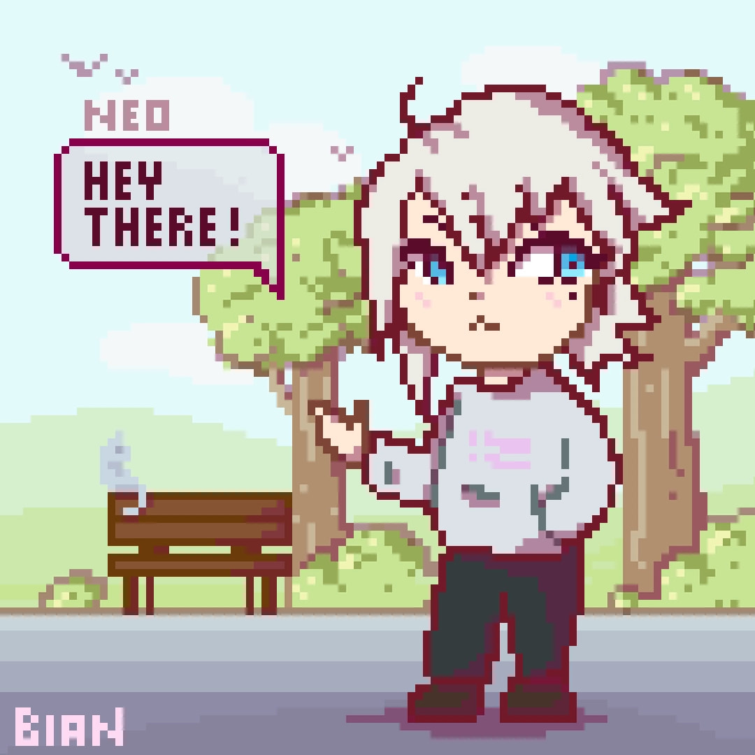 Here's my OC, Neo as a pixelated videogame character ♡ my first time trying out pixel art! #oc #originalcharacter #neo #PixelChallenge #pixelart #pixel #fridayswithsketch #sonysketch #100PercentSketch #BianOCsNeo