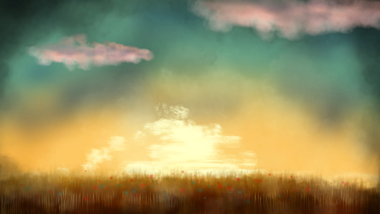 Cornfield Sunset - I listenend to Chillstep/ Ephemeral by Nomyn (link in the description). This  genre is great for dreaming and thinking... #MusicChallenge #fridayswithsketch #chillstep