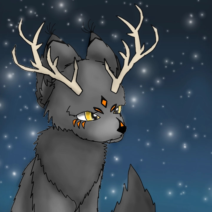 #specieschallenge #fridayswithsketch #deer #Wolf #Galaxy #sky #stars #wolfir