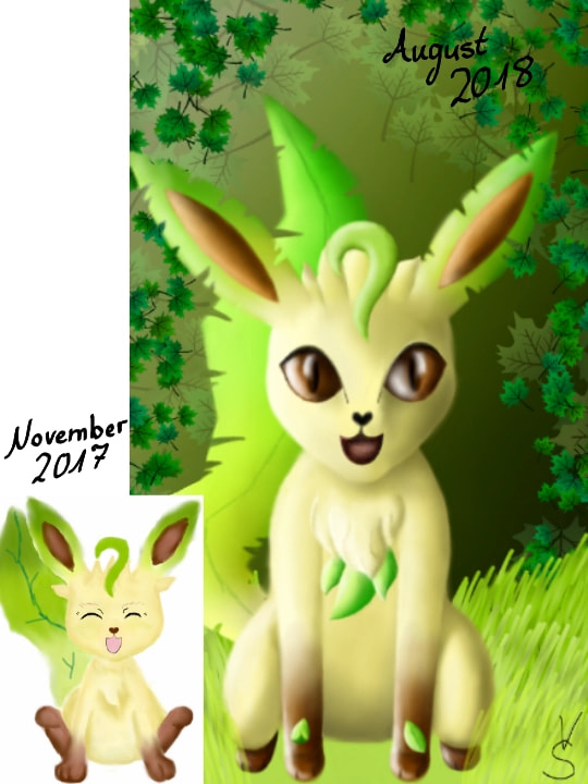 #RecreateChallenge #fridayswithsketch #leafeon for comparing