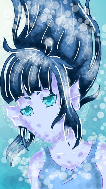 #contestlulu #bluechallenge#dailydecember Sorry about this being late and nit on the day of the Blue Challenge >·< Its a mermaid thing