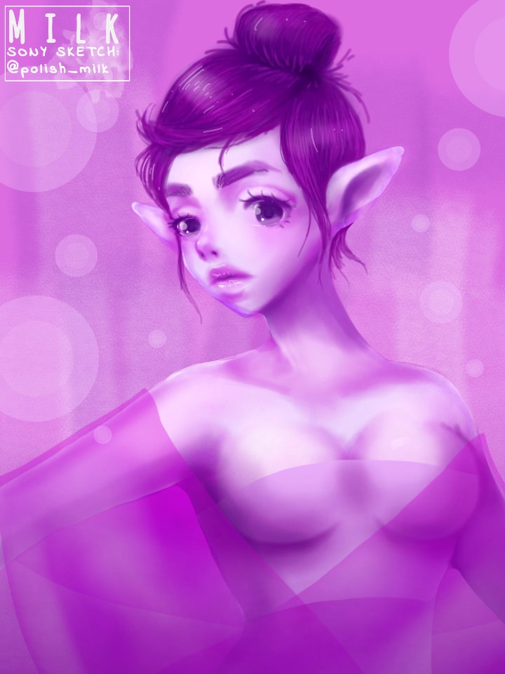 #colorweek #purplechallenge #100PercentSketch #purple #girl #elf