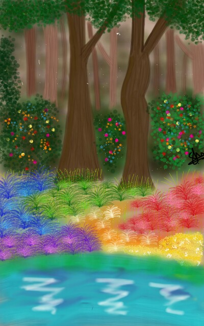 Beautiful nature#googleplay #SonySketch #happylife #water #colourful #fridayswithsketch #tree #flowers #SwSketch