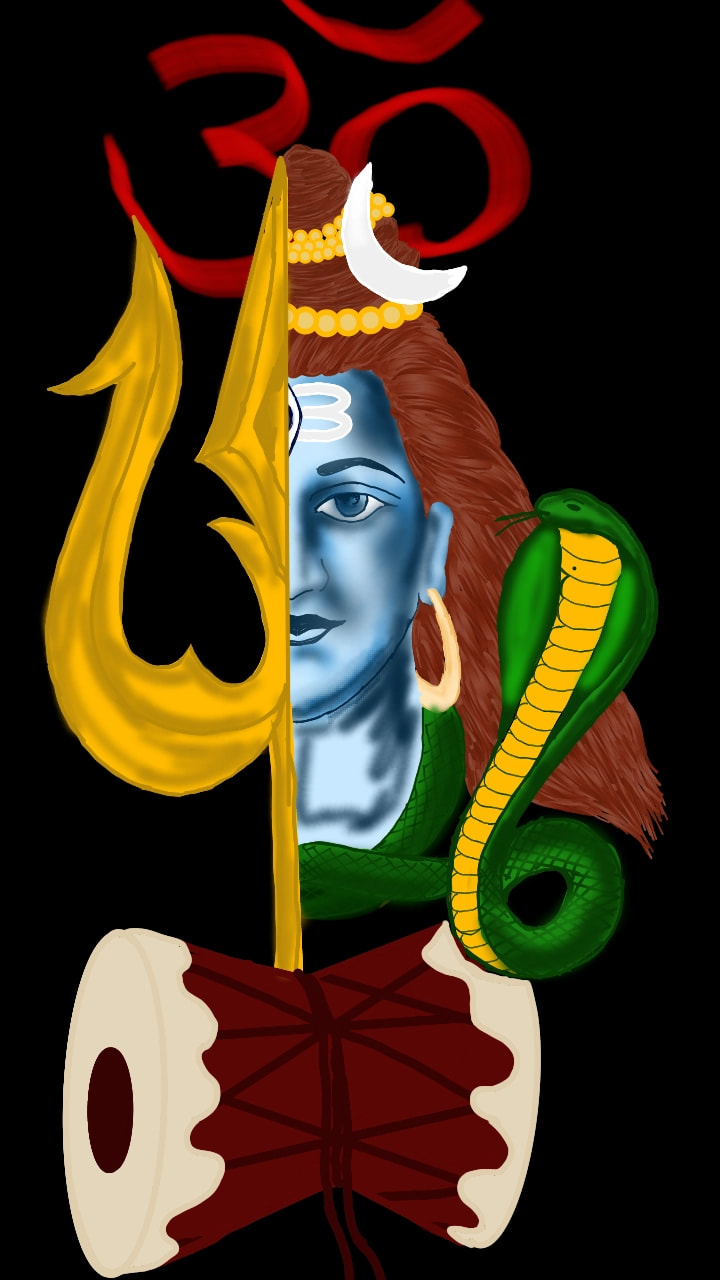 Draw a drawing of your fav God and share it in #mgod here it is my fav One it is lord shiva #sonysketch #mychallenge