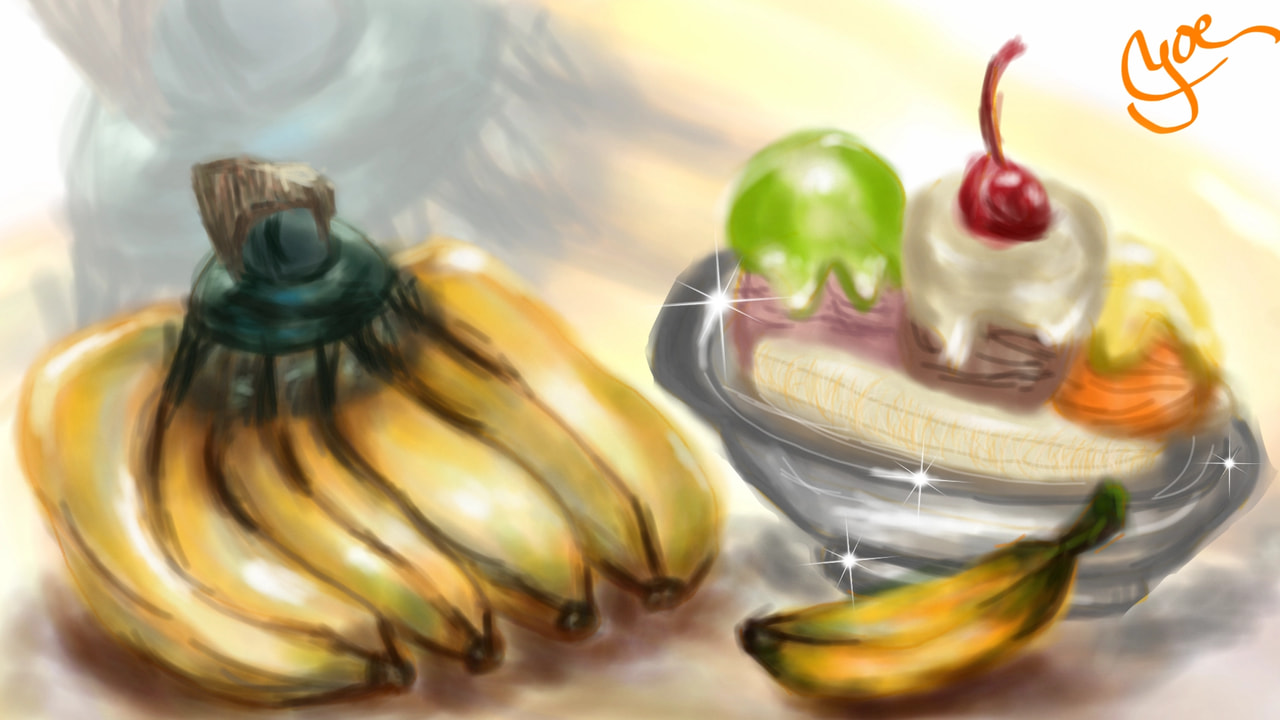 This is my favorite food, banana split. Juxtaposed with a vegan smoothie of drink is certainly the perfect menu. ‪@amandalm‬ ‪@sonysketch‬ #yoe #fat #fridayswithsketch #myfavoritefood