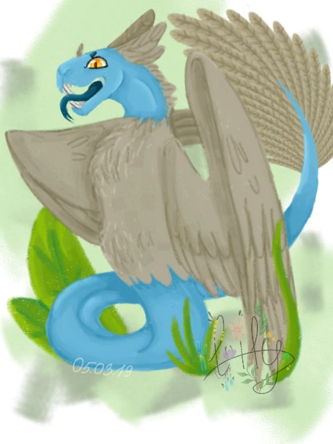 Mm, this is fusion of snake and owl hmm snawl? I like it #fusionchallenge #fridayswithsketch