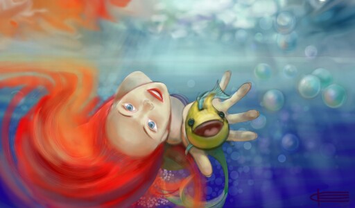 Очень люблю Русалочку. Рисовала целый день :) #dailydecember #mermaid #water #ocean #sun #art #beauty #disney #princess #fun #happy