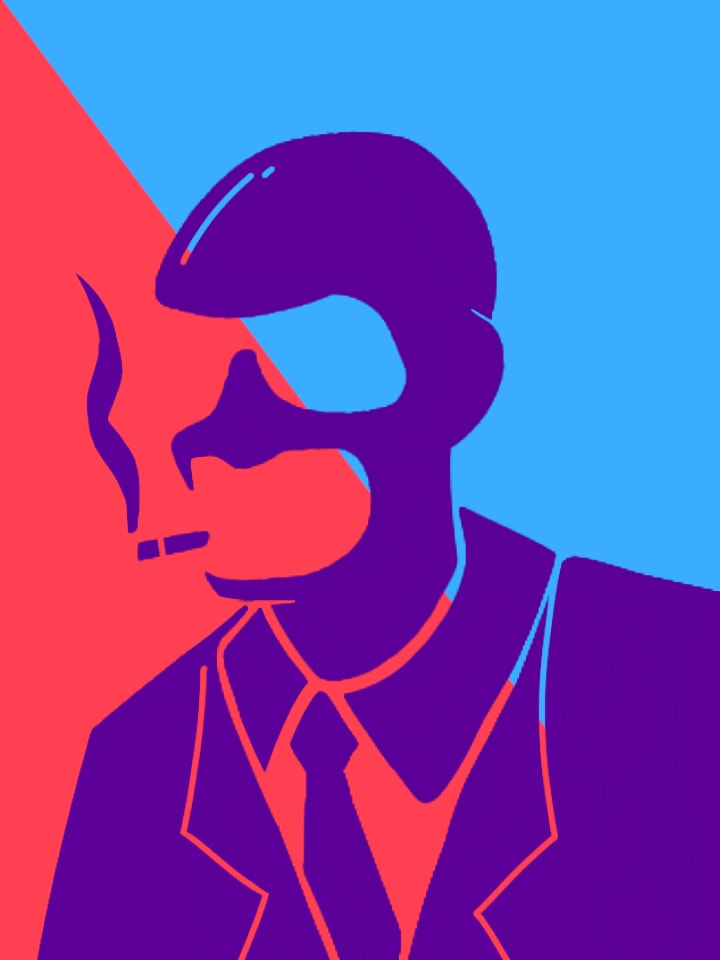 My favorite class is the spy. For real though this dude gives me heart attacks regardless if I'm playing as him or not! #gamechallenge #fridayswithsketch #teamfortress2 #spy #minimalist #minimalism #100PercentSketch