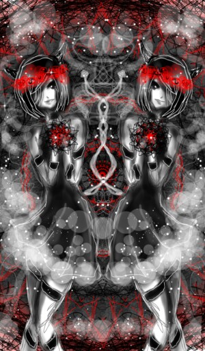 ❤#fridayswithsketch #symmetrytool  #girl #black #oc #white #black #red #newupdate #devil #demon #fridayswithsketch #abstractchallenge ❤
