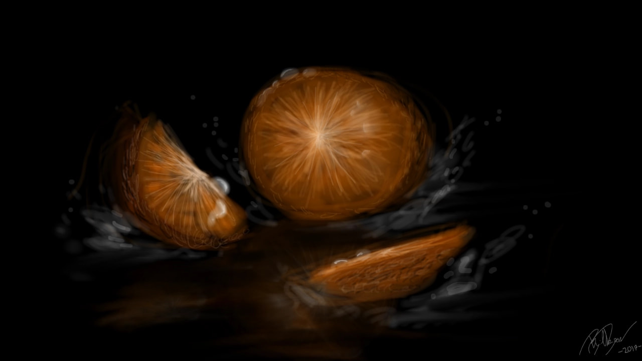 #juicy #sonysketch #Inktober2017 i hope you like it! I drew some kind of fruit ‪@sonysketch‬  #fruit #water #dark #orange