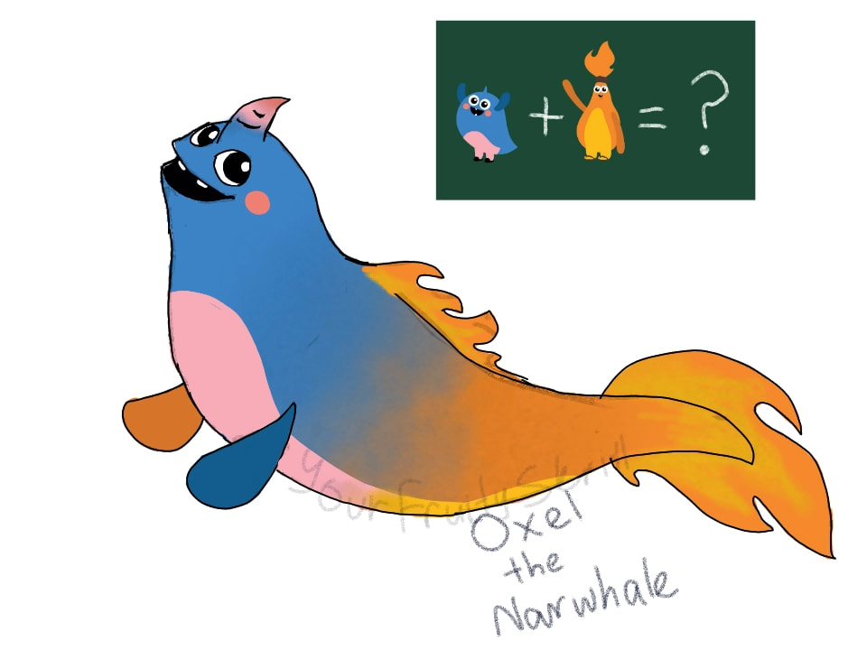 Here's my Otto+Axel fusion: Oxel the Narwhal!:3 #fridayswithsketch #ottelchallenge edit: OMG 1015 likes, thabk you so muchh!:""0  :""""0 THANK YOU (Thanks for the feature!x3)