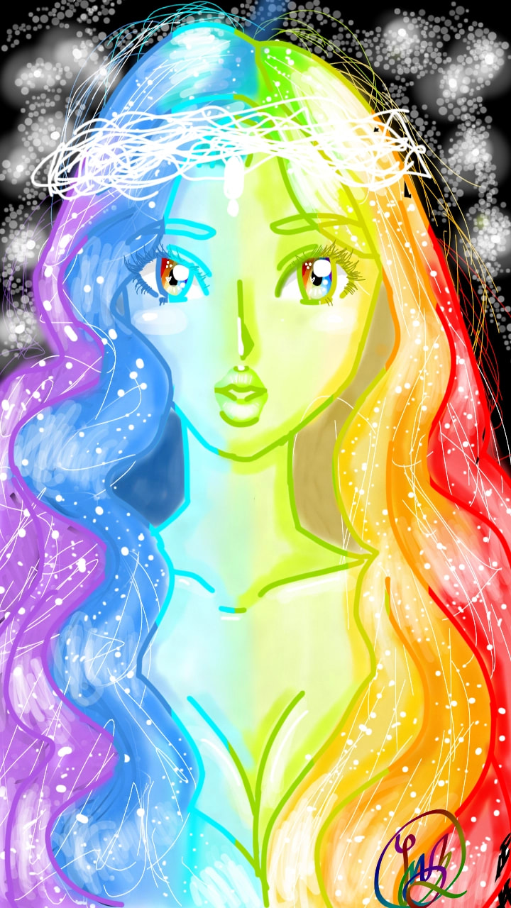 #sonysketch #rainbowchallenge #fridayswithsketch #Rainbow #girl #glow a finee sketch... Sorry about not posting in a while.. #SM #SilverMidnight