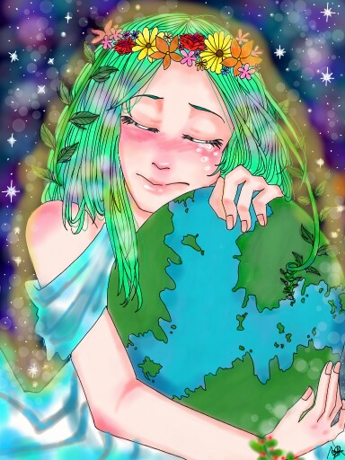 "Care for the enviornment." whew that took long here is my special entry for #climateaction #greenchallenge #mothernature ;'))