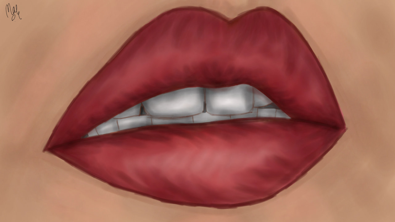 "Glossy and Juicy💋 lips "#sonysketch #Inktober2017 #inktober #october#Lips #Glossy #Juicy #Red #Shades #Teeth #White #Sketch #Drawing #fridayswithsketch #Lipstick  ‪@sonysketch‬