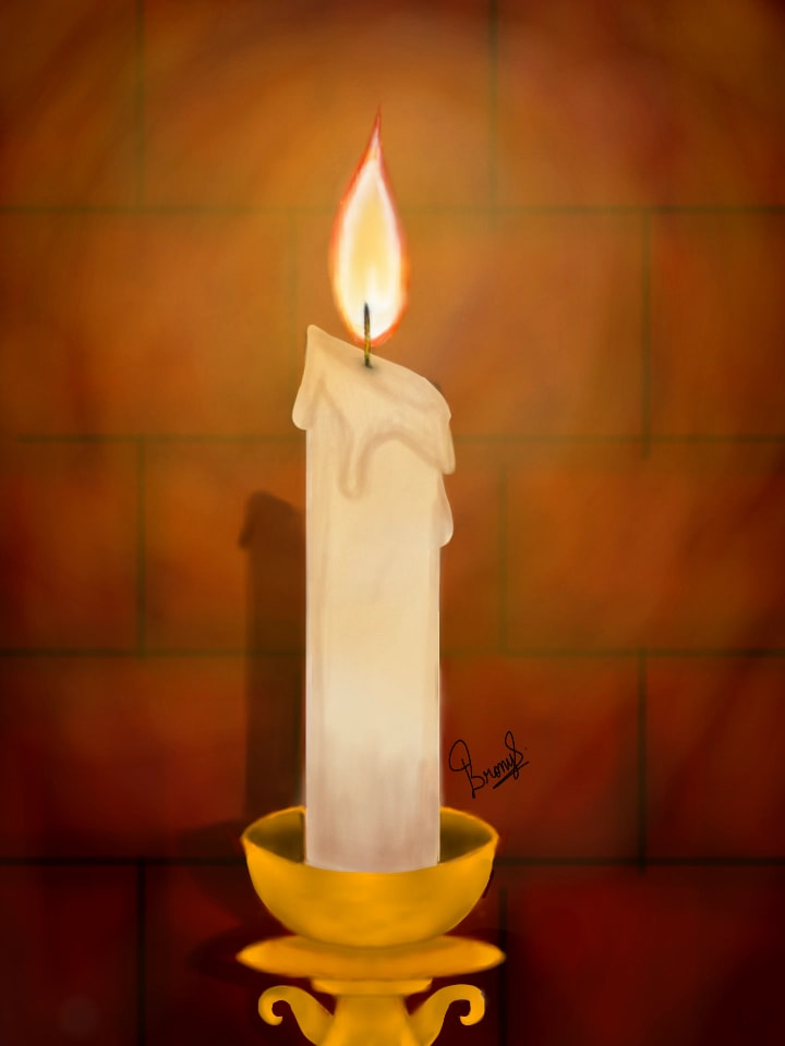 Candle light💚🔥 #fridayswithsketch #shadingchallenge #light ‪@sonysketch‬