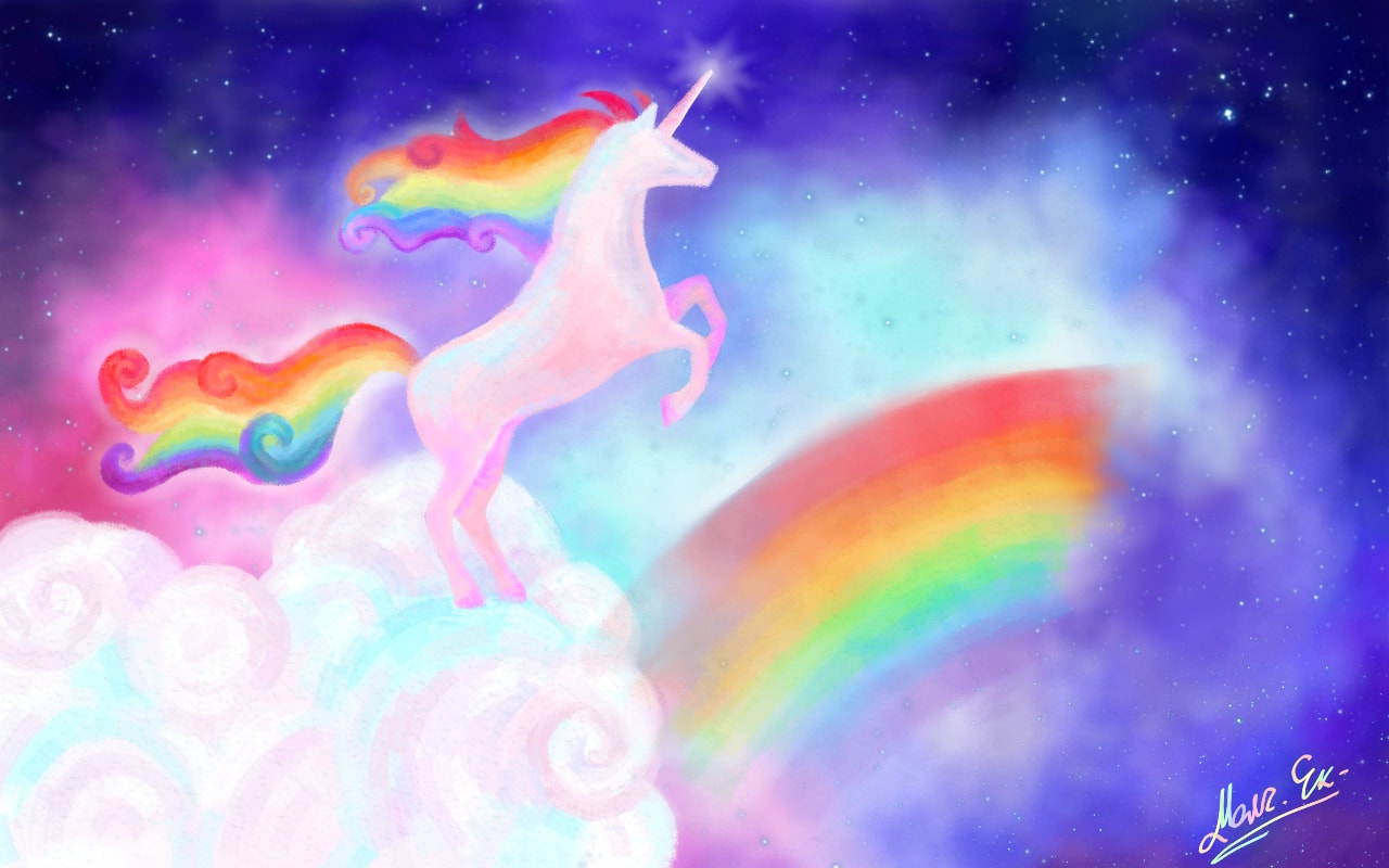 Unicorn power 😜 👑 #RainbowChallenge (using sketch 100% and my work) ❤❤❤