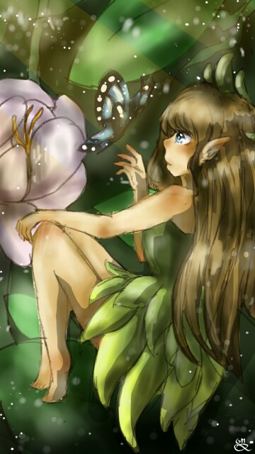 ~akia~ #sketch #forest #girl
