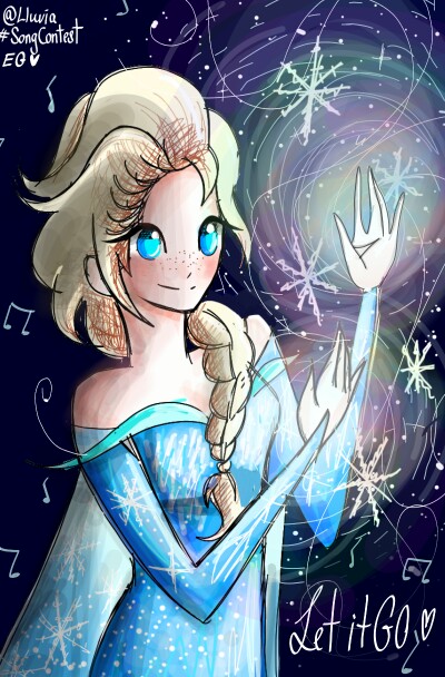 Another entry for t!e contest!!!! (#songcontest) i hope you like it!! ‪@Matesito‬ !!! (song:let it go made by: Elsa) o (∩ ω ∩) o (update/ thank you so much for getting this sketch on featured!!~(@^_^@)~)