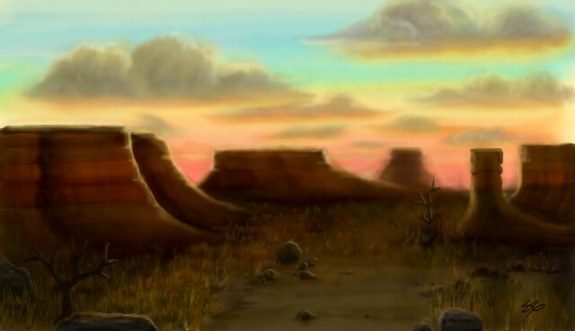 Sunset in the desert. :)