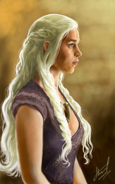 "Daenerys Targaryen. Game of Thrones". Work took 4 hours.