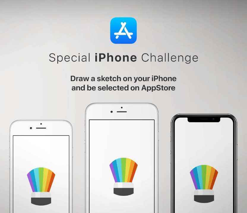 For those who have downloaded the iOS version of Sketch, we have a special iOS challenge.💡Draw something fabulous on your iPhone that we can display on app store, to show the world what Sketch is all about. Tag with #Iphonechallenge to compete! 🏆✨