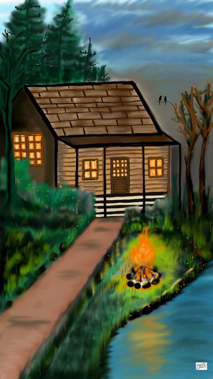 #Lodge ......#campfire.  #Amerkhan