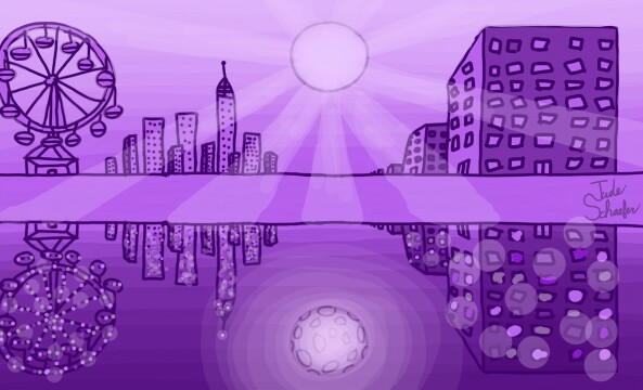 Here is the land of the Purple Sun and Moon! #purplechallenge #colorweek ‪@sonysketch‬ #sketch #sonysketch
