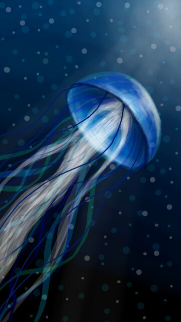 Blue jellyfish #animalchallenge #Underwater #inktober #Inktober2017 #fridayswithsketch #oceanlife #Sketch #SonySketch ‪@sonysketch‬