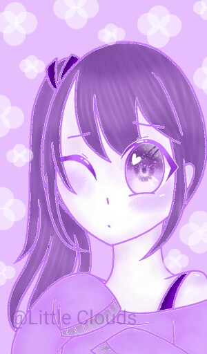 Purple!! Mah fav colour ♡♡ hope you like it! #colorweek #purplechallenge #girl #cute #kawaii #lc #sketch #pastel #purple