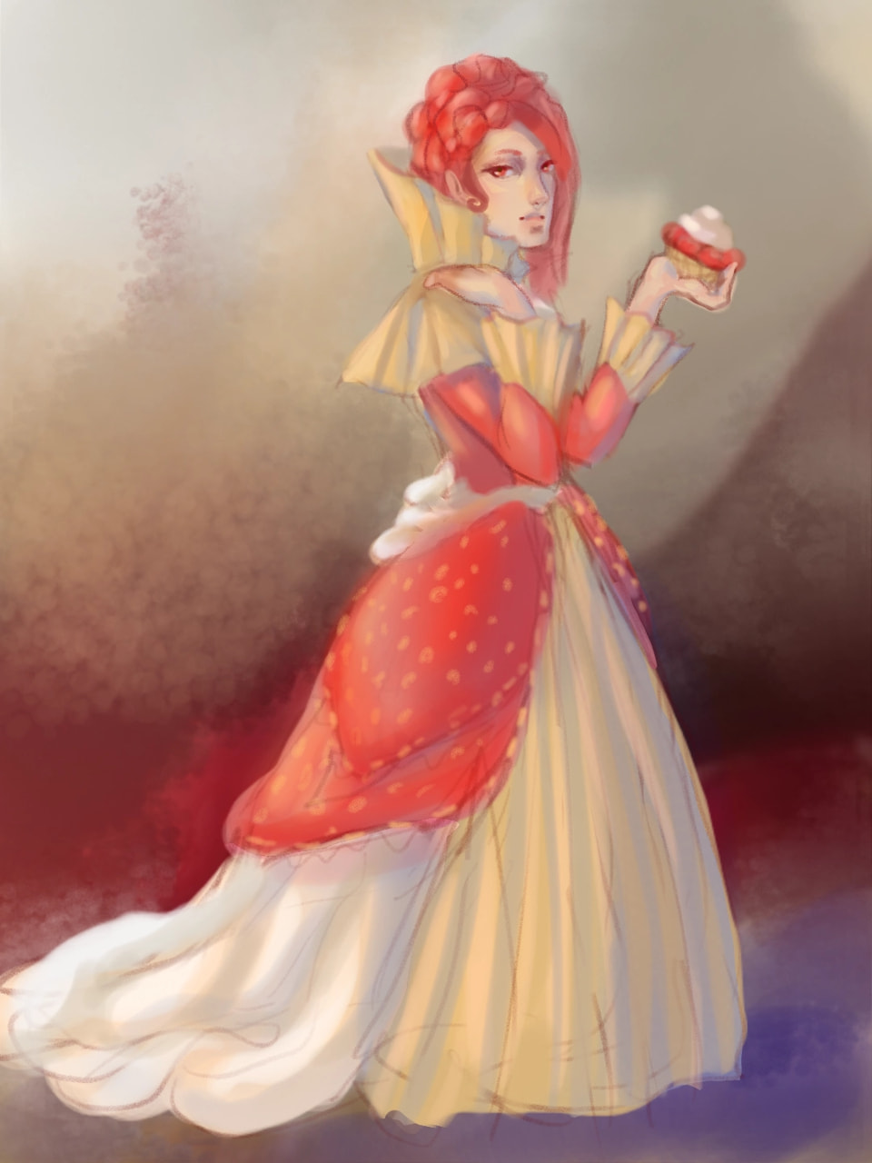 Here's my entry for the #foodchallenge This is the personification of a strawberry tart. #fridayswithsketch