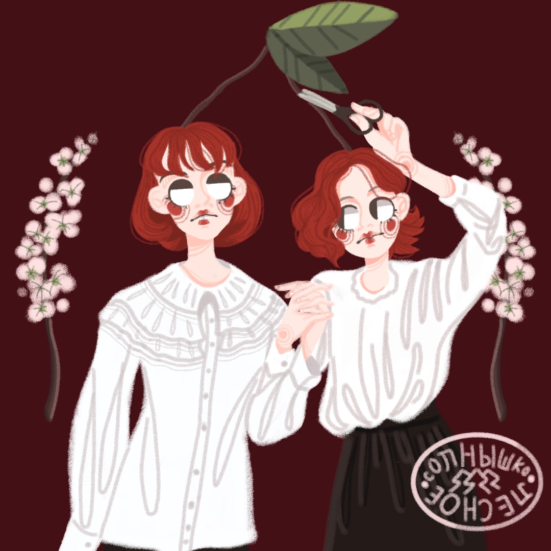 I hate you more then anyone in the world. But.. You're all what i have. And I'm all what you have. Divide this pain for two?••• So, it's my #foodchallenge #fridayswithsketch and my sweety cherry sisters🍒🌸 ‪@sonysketch‬