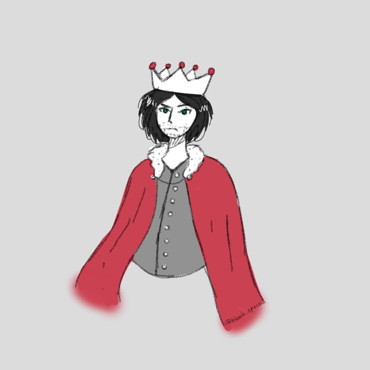 "The cruel king - his crown was made of steel and blood of his enemies" // fixed it haha // #inktober #Inktober2018 #ink #doodle #minimalism #blackandwhite #red #Crown #cruel #king