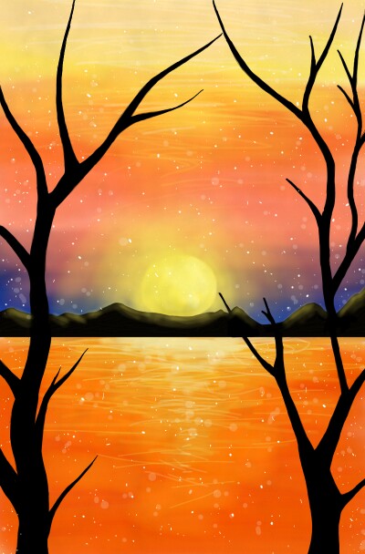 This will be the background...^^#fridayswithsketch #sketchteam #sonysketch #sunset #yellow