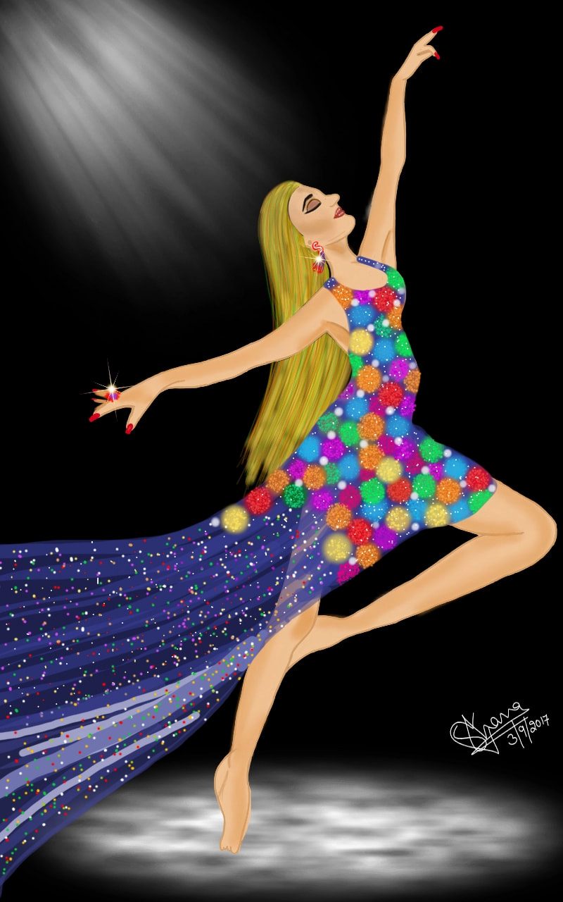 Dancing girl for ‪@sno7art‬ hope u like it 😇 #sonysketch #girl #dance #ColourfulGirl #dress #myBFF #fridayswithsketch #SwSketch