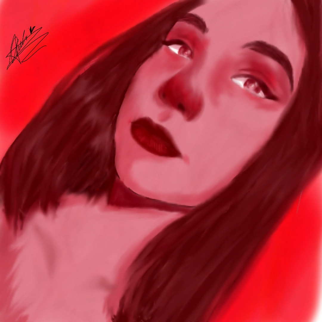 #colorweek #Redchallenge The red color has always made me think of lust and when I think of that sin I could only draw one who has nothing lustful, I'm sorry