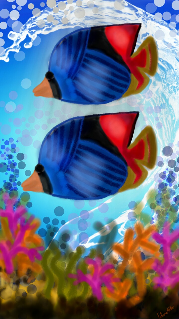#oceanlife#smallsmurfsbiggoals#teamsmurfs#sonysketch#sketch#underwater#sea#ocean#fish#coral#blue#water