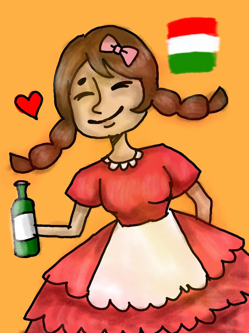 Hungary as a girl and some wine :D  Sorry I'm not a good artist, but I've tried at least! #mycountry #fridayswithsketch Also I'm really homesick and drawing this made me feel better.    Edit:  Thanks for the feature and the comments, this made my day  :')