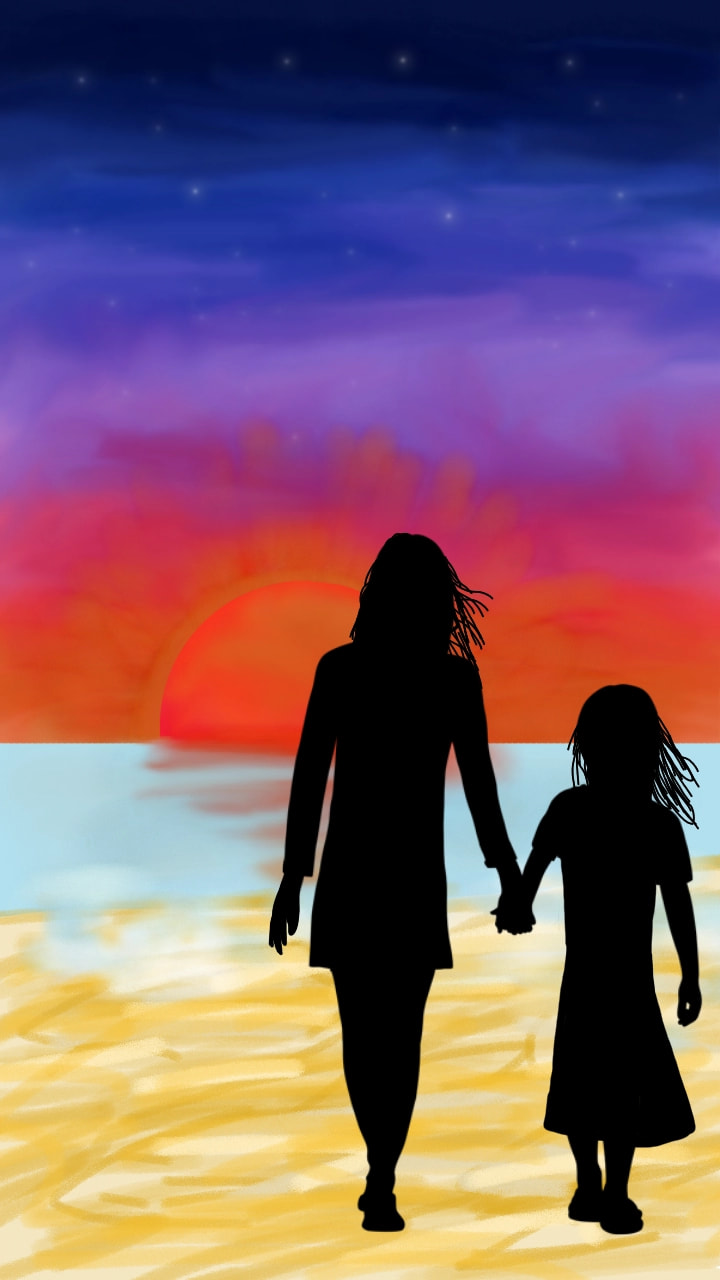 "Everyday Heroes" Mums are the real Superheroes and no one can protect us in every moment like her ❤. #smarties #myhero #sunset #fridayswithsketch #100PercentSketch (made without stickers) #sonysketch ‪@sonysketch‬