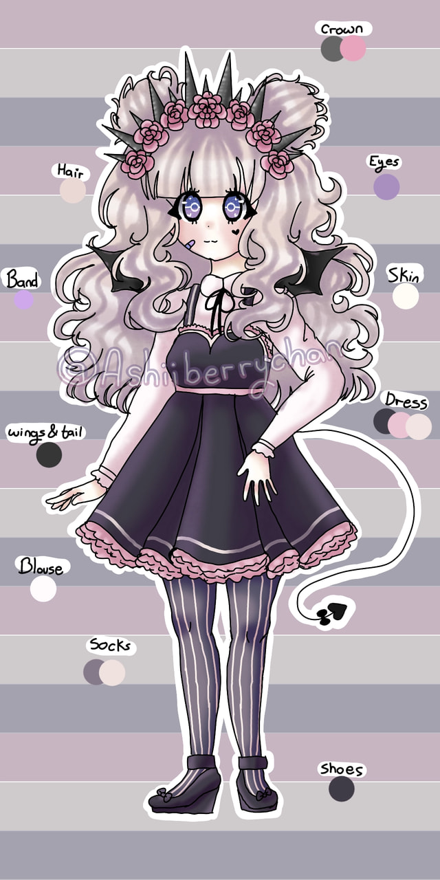 #myadoptable I love do adoptables I've always done them with a lot of love and I try to stay with someone who really appreciates them so, taking advantage, I bring this adoptable with an theme of Pastel goth uwu U know, entry here #YannAdoptables 💕 #dta