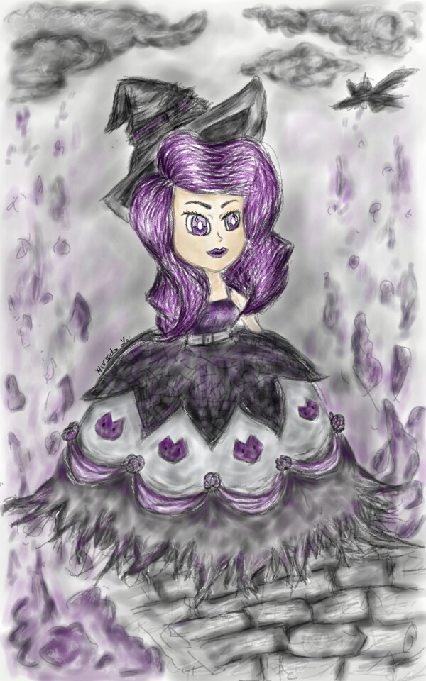 Henüz bitmedi belki değişik bişeyler daha eklerim ama bilemedim ❤  #witch #purple #new #art #sketch #like