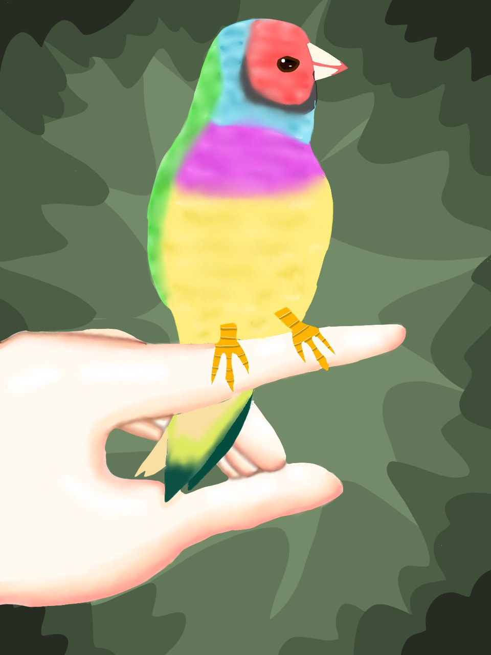 #fridayswithske #tch #MotherLanguageDay  my proverb is "A Bird in the hand is worth two in the bush". I hope you like the lineless look, it's not something I do often . Edit : OMG I've been featured thank you so much everyone