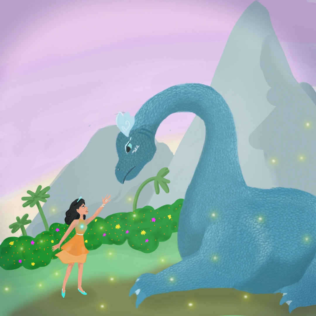 A princess meeting a water-dragon! :') i hope yall like this. Edit: THANK U FOR 130 FOLLOWS! #smaugust #100PercentSketch  ♡♡♡