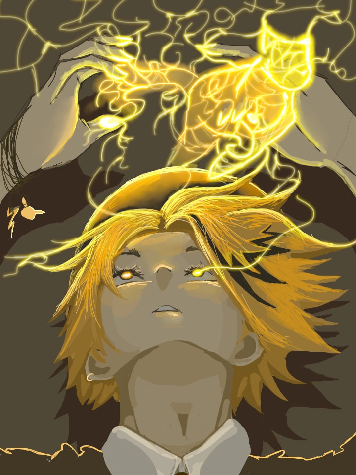 What if #Kaminari wouldn't be accepted into U.A? He would be a magician! ☆ #bnha #mha #onecolor #fridayswithsketch #bokunoheroacademia holy shi- THANK YOU ♡SO♡ MUCH FOR BEING FEATURED!