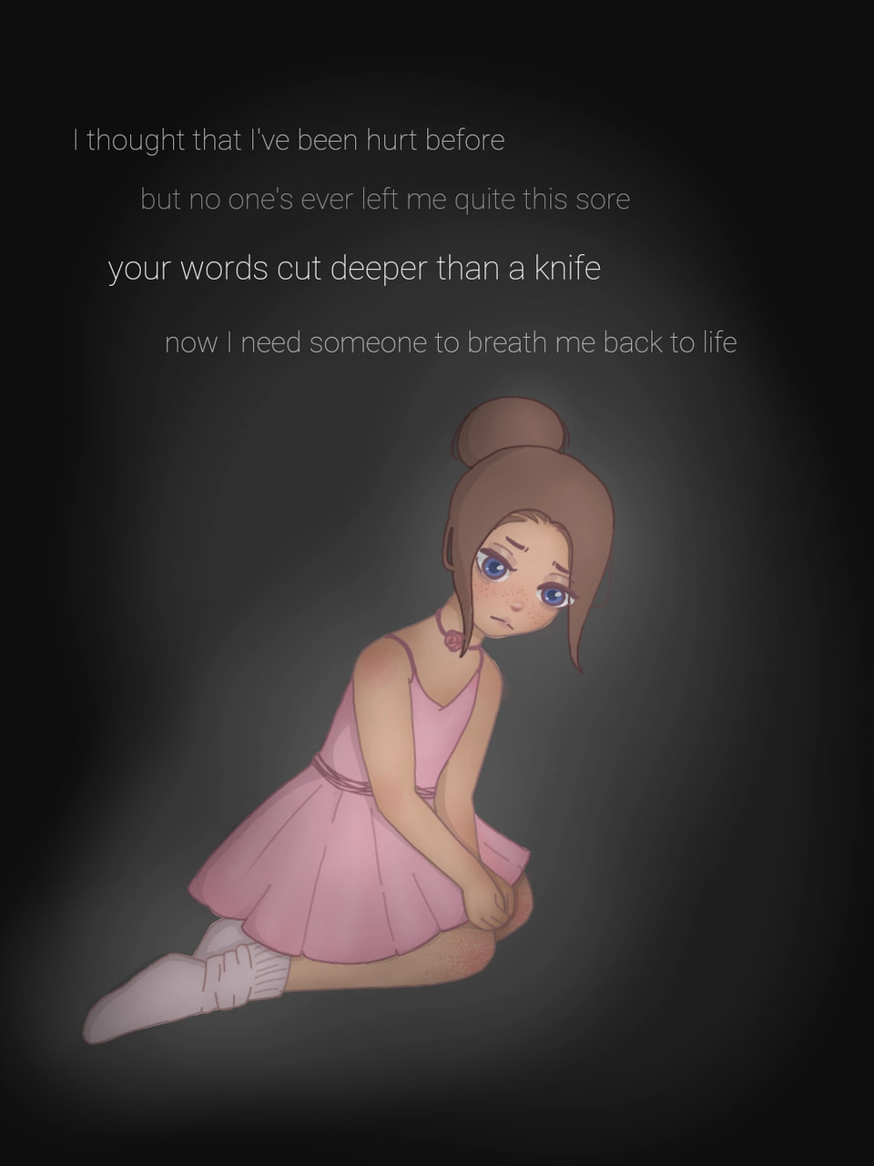My entry for the #musicchallenge it's »Stitches« by shawn mendes♡ • oh boi this girl look's way too sad X3 (sorry for not posting these last few days, I was quite busy) #Stitches  #fridayswithsketch #Ballerina #song #100PercentSketch