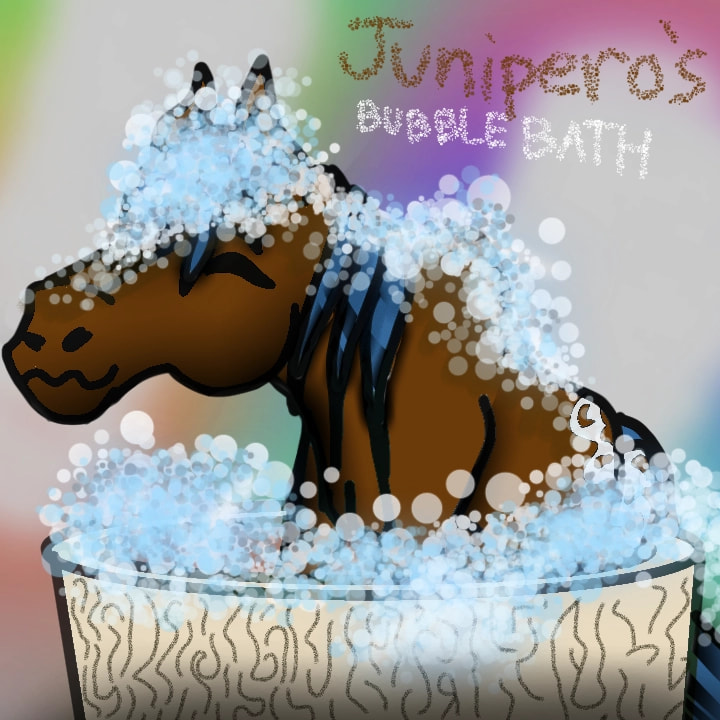 #myemotion #fridayswithsketch #Junipero #Bubbles #happy #horse That, happy feeling after freshening up in the shower/bath. A very clean feeling you get all around. Yes I like that feeling 😊 [Junipero is featured guys! 😉 Junipero is da best]