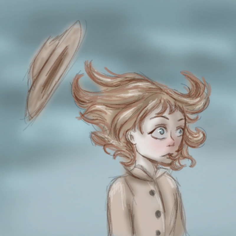Something I love about Earth is things like the wind and how powerful it can feel  #fridaysforfuture #fridayswithsketch #wind #blue #grey #brown #girl #sketch