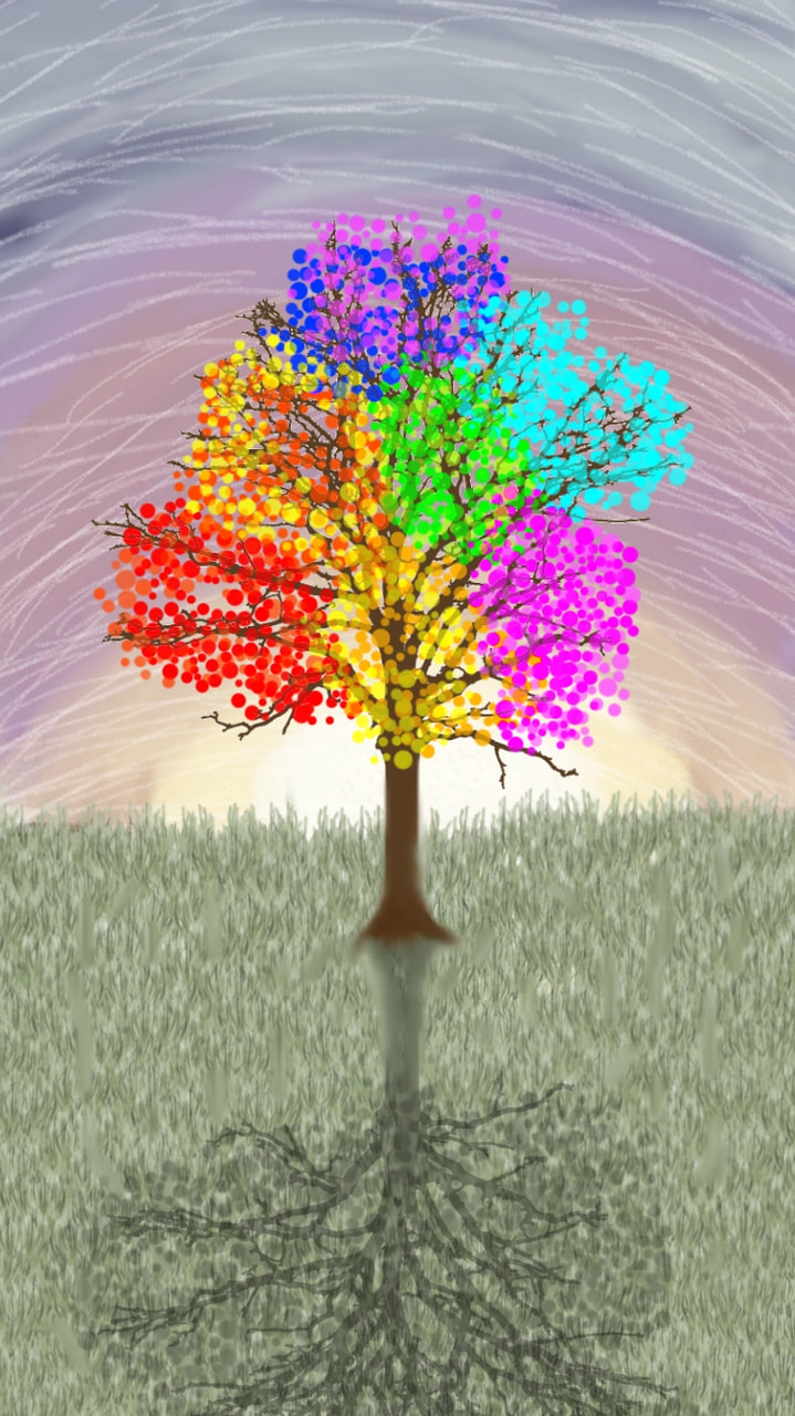 #rainbow #tree #sketch #color‪ #fridayswithsketch #rainbowchallenge‪@sonysketch‬